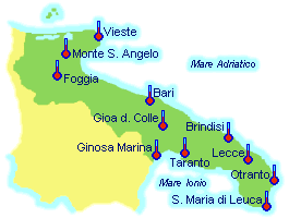 Temperature in Puglia