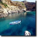 The blue and emerald sea of Santa Cesarea Terme (Lecce)
